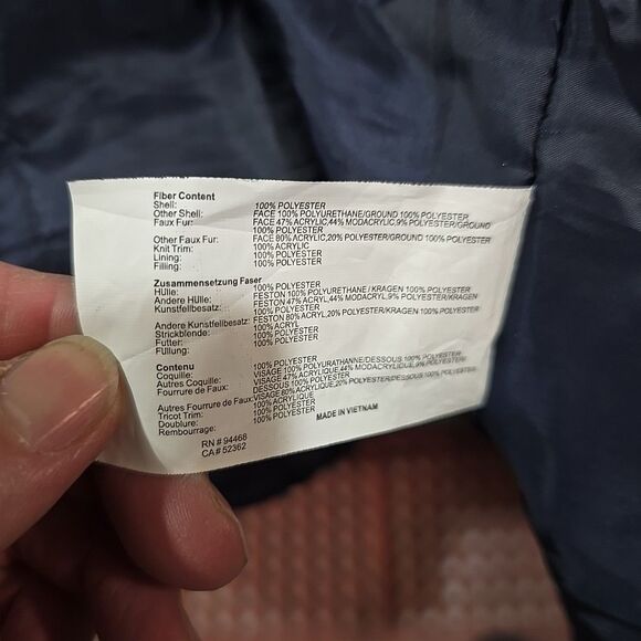 Halifax Fur Lined Parka Coat Lg Pennylane Jacket Full Zip Ski Winter Hooded Cozy - Picture 14 of 14